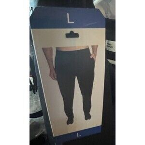 Champion Men's Open Bottom Jersey Pants #1204872 NWT Black Size L Zip Pocket